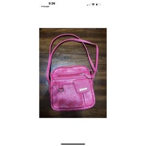 Multi Sac, Medium Hot Pink‎ With Violet Floral Designs!